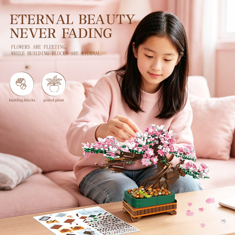 Plant Parent Gifts - WOMA 3-in-1 Cherry Blossom Bonsai Building