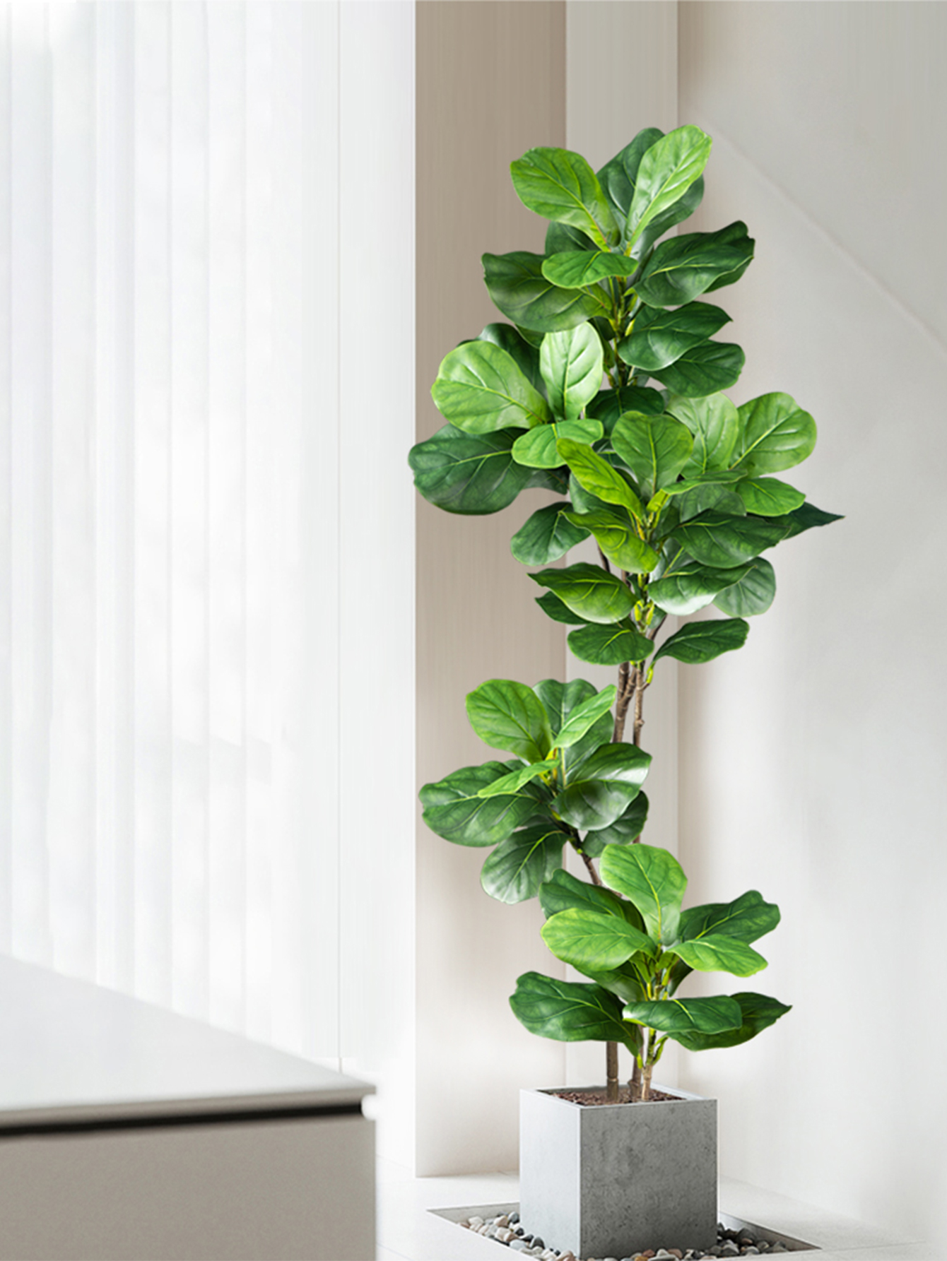 Rubber Plant Ficus - 70-135cm Large Artificial Ficus Tree Fake