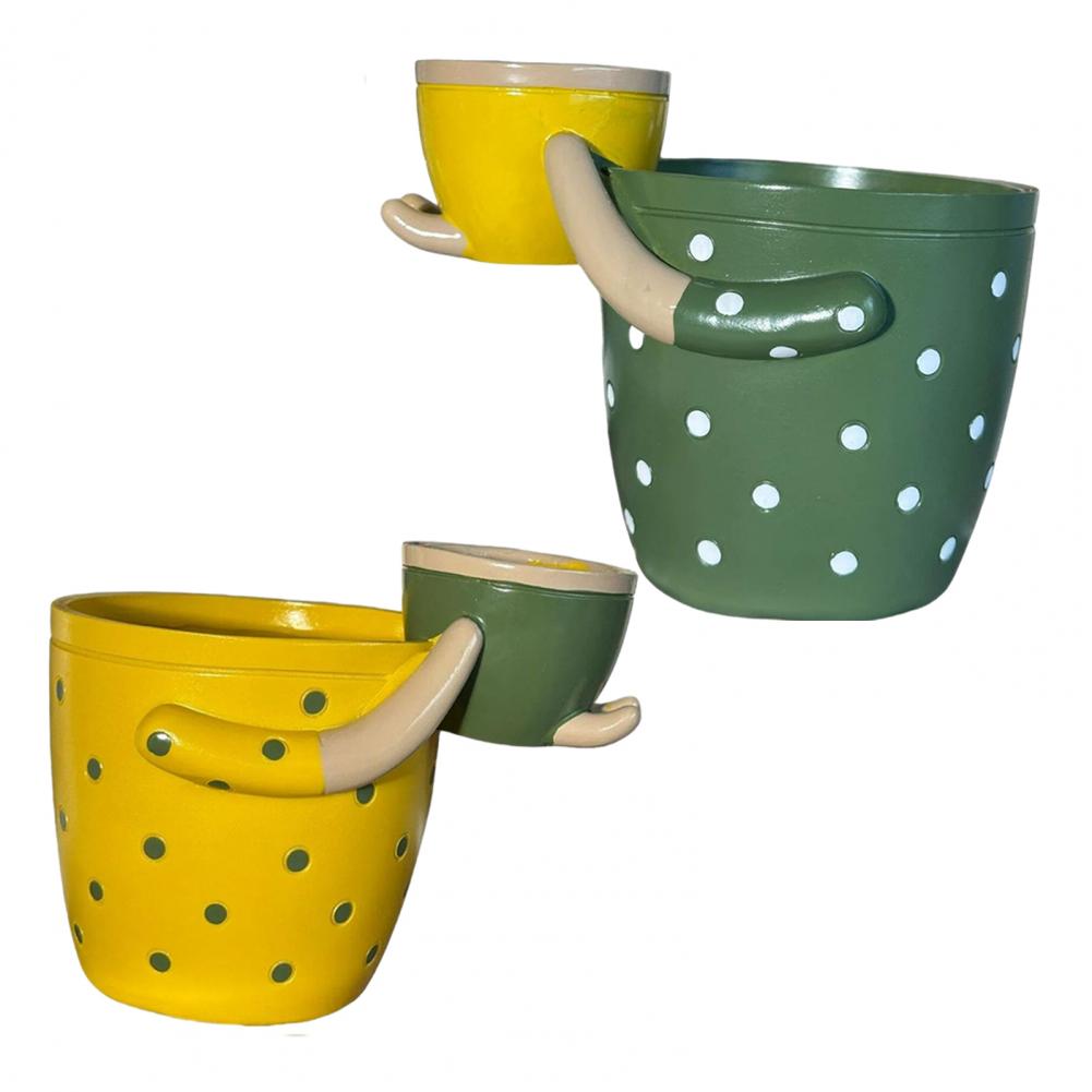 Plant Parent Pot - Resin Parent-child Flowerpot With Drainage Holes