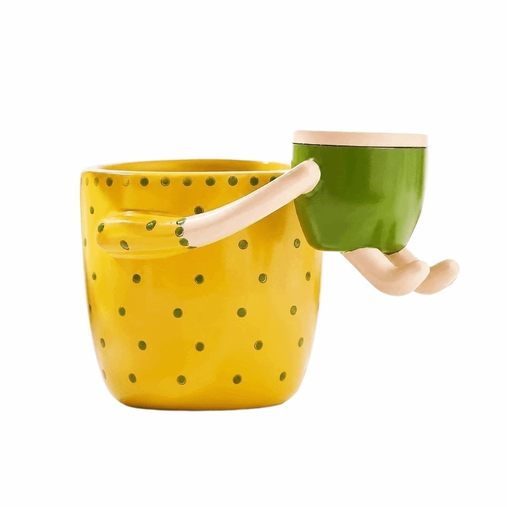 Plant Parent Pot - Resin Parent-child Flowerpot Floral Arrangement with