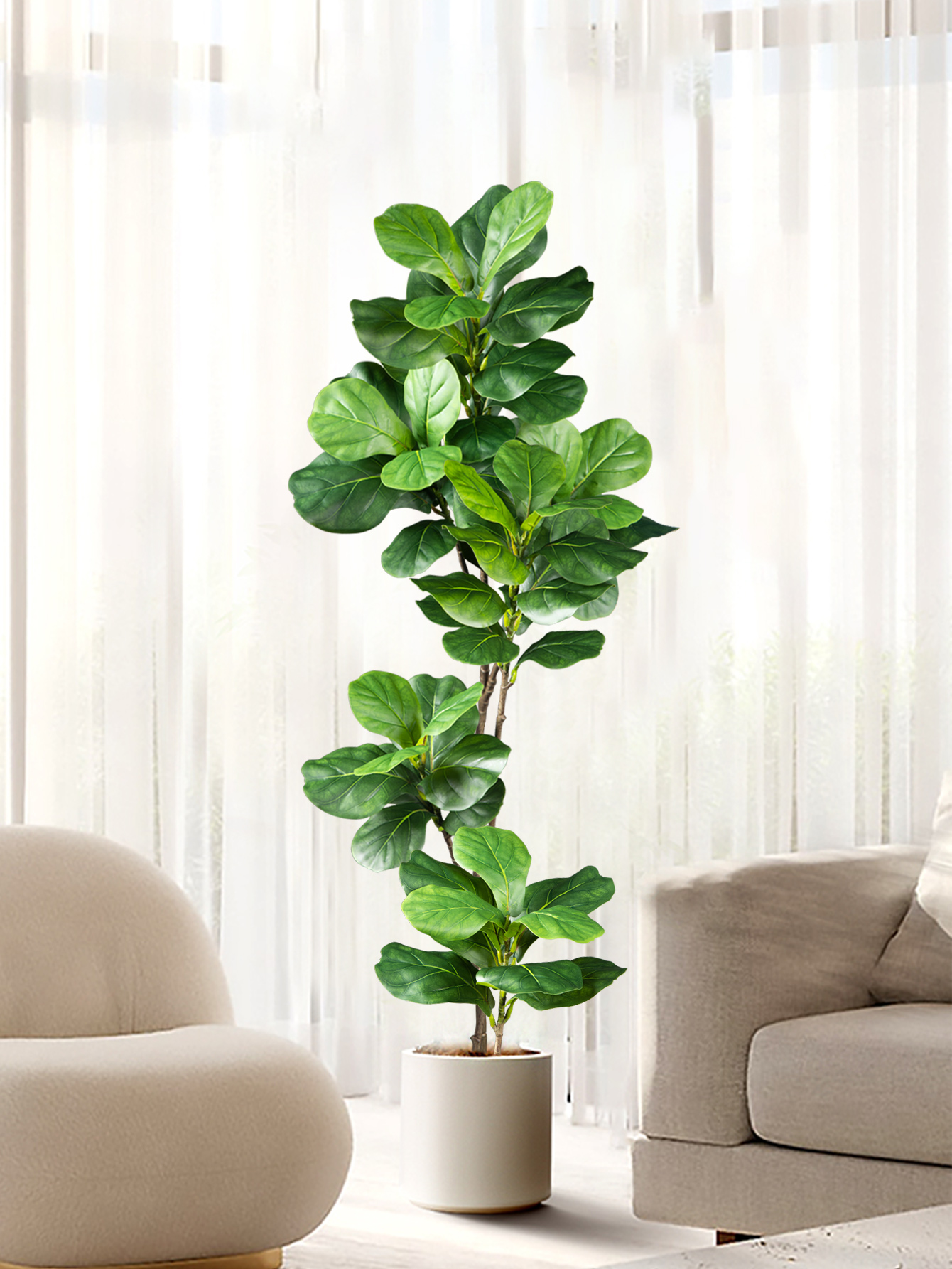 70-135cm Large Artificial Ficu - Rubber Plant Ficus avis et prix