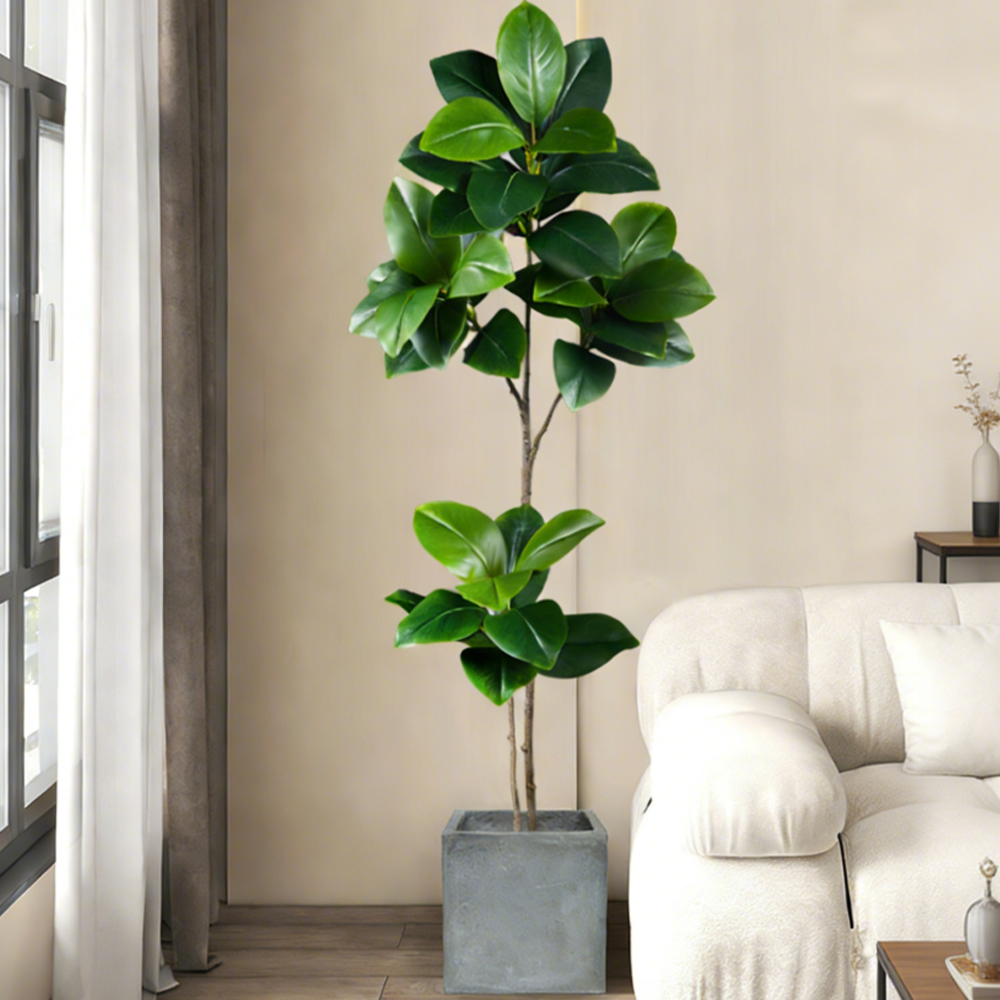 74-140cm Artificial Rubber Tre - Rubber Plant Ficus avis et prix