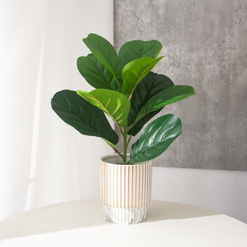38cm 9 Forks Artificial Ficus  - Rubber Plant Ficus avis et prix