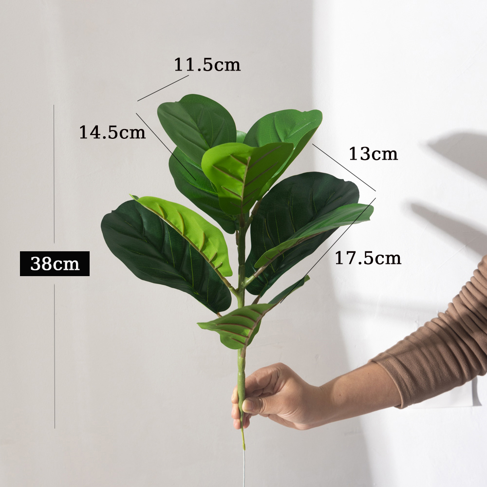 38cm 9 Forks Artificial Ficus  - Rubber Plant Ficus avis et prix
