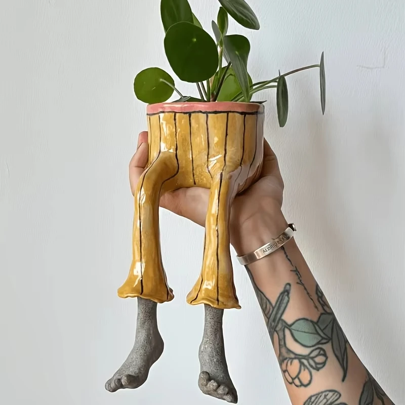Whimsical Resin Leggy Planter  - Plant Parent Gifts avis et prix