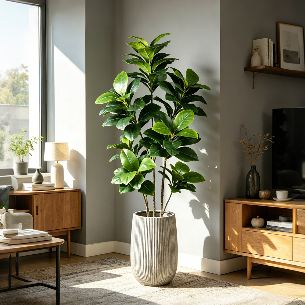 74-140cm Large Artificial Bany - Rubber Plant Ficus avis et prix