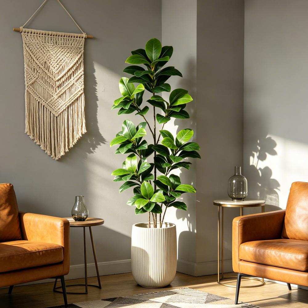 74-140cm Large Artificial Bany - Rubber Plant Ficus avis et prix