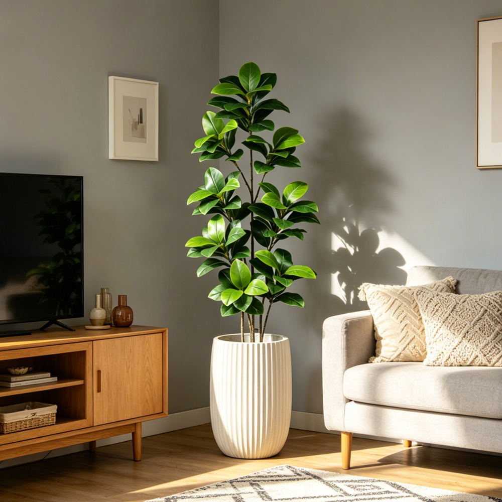 74-140cm Large Artificial Bany - Rubber Plant Ficus avis et prix